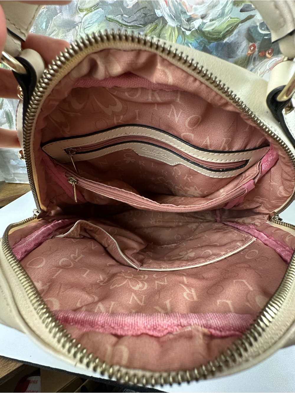 Carlo Rino Classic Collection Quilted Backpack 🤍 - Picture 14 of 15
